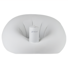 Richell 利其爾 絨毛泵浦充氣椅, 穩定低重心 C型曲線設計 絨毛親膚表面 柔軟舒適 好摺疊好收納 外出也能攜帶, 灰色