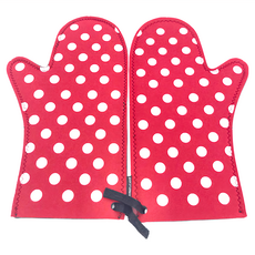 bargogo 巴果果 隔熱長手套, 1雙, 紅色白點