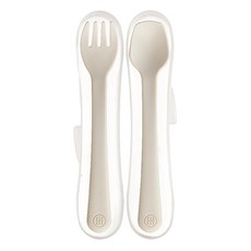 Simba 小獅王辛巴 美味學習叉匙組, 湯匙 + 叉子, 杏茶, 1組