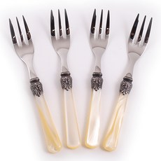 Rivadossi Elena 象牙白蛋糕叉 4件組, 4個, 單品