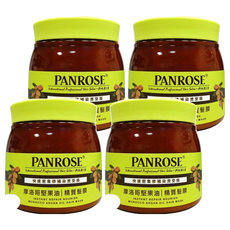PANROSE 潘柔 摩洛哥堅果精質髮膜, 快速密集修補染燙受損, 550ml, 4罐