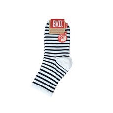 BVD 1/2條紋直角女襪