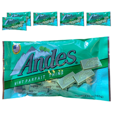 Andes 安迪士 雙薄荷可可薄片, 美國原裝進口, 濃郁巧克力香, 165g, 6袋