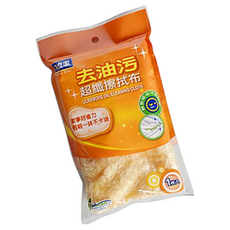 Home Star 多麼潔 去油污超纖擦拭布，木質纖維製成，超強吸水力，乾濕兩用, 1包, 22 x 27cm