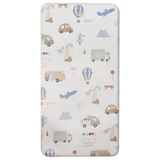 HABABY 嬰兒床包 一般嬰兒床專用 130 x 70cm 環遊世界 台灣製, 1個