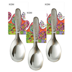 KOM 316不鏽鋼童書聯名兒童匙, 水果牛, 3支