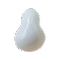 Greige 日本美濃燒 葫蘆造型小缽 6.2x9xH3.5cm 陶瓷, 灰白色, 1個