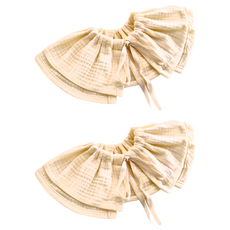 純棉紗布口水巾, 米黃色, 2條