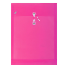 DaTaBanK 三田文具 A4 直式縄扣公文袋, 33x25cm, 紅色, 12個