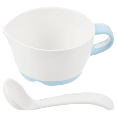 Richell 利其爾 TLI磨碎用碗 湯匙+碗, 顏色隨機, 1組