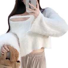 美肩水貂毛 FR6791 美肩海馬毛毛衣，白色, 肩寬55cm 胸寬50cm(需x2) 袖長45cm 全長45cm, 杏