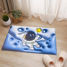 Cotton Field 棉花田傢飾 3D視覺吸水防滑地墊, 宇航員, 1個