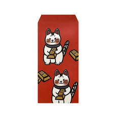 GUOHOUSE STUDIO 郭公館工作室 招財貓紅包袋, 台灣製造 90 x 180 mm, 3個