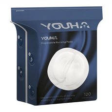 YOUHA 優合 Air 沁氧瞬吸防溢乳墊 2mm纖薄透氣 360°立體旋吸 新升級水立方不織布, 120片, 1包