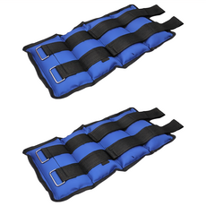 綁腿沙袋 Set, 增強爆發力，透氣吸汗，1KG-5KG 一對入, 37 x 18cm, 2.5kg, 藍色