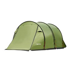 ATUNAS 歐都納 一房一廳黑膠三環帳 A1TEEE03 550 x 260 x 190cm 露營帳篷, 4人, 軍綠色