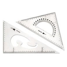 藍色馬托 三角尺2件組 2030, 混和顏色, 2組