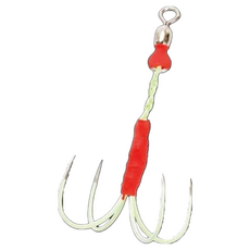 HEARTY RISE 哈帝來斯 太刀四本夜光副鈎 TWQH-20 高碳鋼材質, 2cm, 1個