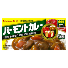House 好侍 佛蒙特咖哩 (中辣) 230g, 蘋果蜂蜜, 12 份, 1盒
