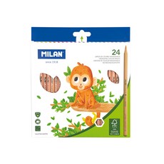 MILAN 經典原木六角色鉛筆 170g 24支, 24色, 1盒