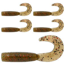 DAIWA 大和 軟蟲 BaitJunkie 4" GRUB RED BAIT GLOW 魚餌 5入, 1包