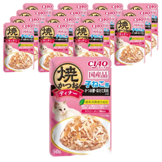 INABA CIAO 啾嚕 晚餐包 幼貓用 IC-235, 鰹魚 + 干貝 + 柴魚, 50g, 16包