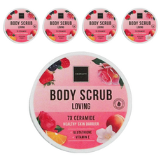 SCARLETT Whitening 美體磨砂膏 戀愛, 7X Ceramide 健康皮膚屏障, 250ml, 5罐
