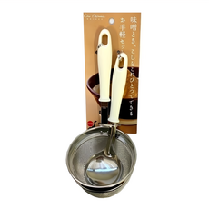 KAI 貝印 KITCHEN 麵杓網組 附湯匙 不鏽鋼濾網 湯勺組, 1組