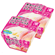 BOURBON 北日本 冰沙果凍 白桃, 130g, 2盒