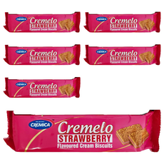 CREMICA 可尼佳 Cremelo 草莓口味夾心餅乾, 水果, 90g, 6包