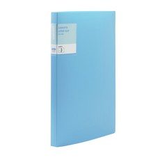 連勤 lc-611 b pp 馬卡龍色系強力夾(右中) A4文件收納, 藍, 1入