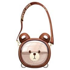 Jasmine’s Kitchen 小茉廚房 Tritan 可愛小熊水壺 雙飲杯, 750ml, 棕色, 1個