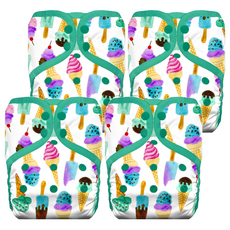 THIRSTIES 成長型 口袋式布尿布 一般款, We All Scream, 4件