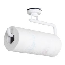 deHUb 吸盤式廚房紙巾架, 免釘安裝, 增添室內裝飾, 白色, 1個