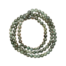 繞三圈幽靈串珠, 4mm, 天然綠