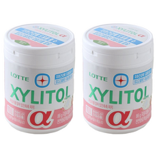 XYLITOL LOTTE 樂天 木醣醇口香糖 蜜桃風味, 86g, 2罐