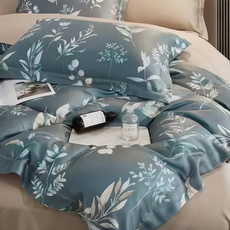 60支純天絲銀離子 Set 七件式鋪棉床罩組