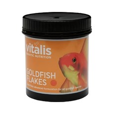 英國 Vitalis AQUATIC NUTRITION 金魚薄片飼料 獨特高級配方 不污染水質, 200g, 1罐