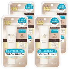 MEISHOKU 明色 MoistLabo美白精華BB霜 SPF50+ PA++++, 遮蓋細紋 改善膚色不均, #03健康, 30g, 4條