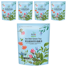 AWAStea 阿華師 三角立體茶包 黃金超油切冷泡綠茶 含玫瑰花瓣 蘋果膳食纖維 80公克, 4g, 20包, 5袋