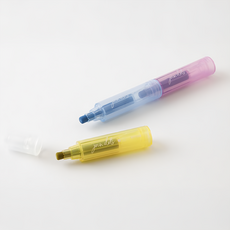 日本MIDORI三色標記螢光筆，煙燻色系，檸檬黃/淺藍色/薰衣草紫，重點標記好幫手, 1支
