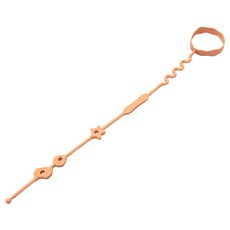 OhBabyLying 矽膠奶瓶玩具鏈 無奶嘴 橘色, 1條