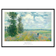 菠蘿選畫所 莫內 罌粟花田 阿讓特伊 AVAR5725B, 黑色