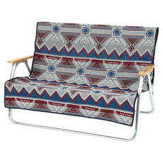 CAPTAIN STAG 鹿牌 民族風雙人椅墊, 藍色