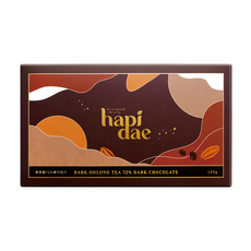 hapidae 黑烏龍72%黑巧克力 小量包裝 方便攜帶 甜而不膩, 120g, 1盒