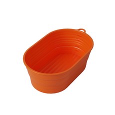 矽膠折疊烘焙發酵籃 橢圓形附刻度 橘色 麵包發酵籃, 26 x 16.3 x 9.2cm, 1個