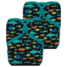 THIRSTIES 成長型 口袋式布尿布 一般款, Fish Tales, 2件