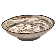 灰彩點紋17淺井, 日本製造, 寬17.2cm 高4.8cm 滿水容量260ml 陶瓷碗, 1個