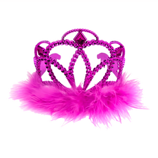 SUPER PARTY 派對城 塑膠皇冠, 1個, 桃紅色