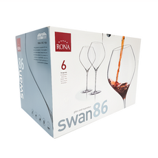 RONA Swan天鵝系列 勃根地杯 6入, 860ml 無鉛水晶玻璃, 1組